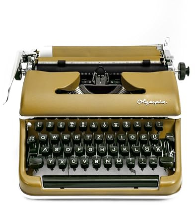 Generisch Mechanische Schreibmaschine khakigrün - voll funktionsfähige Vintage Schreibmaschine mit neuem Farbband
