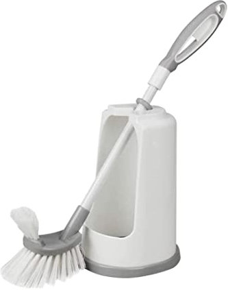 DRMEE WC Bürste Toilettenbürsten-Set Aus Kunststoff, Toilettenbürsten Und Halter, Badezimmer-WC-Toilettenbürste Mit Langem Griff, Klobürstenwäscher Toilet Brush