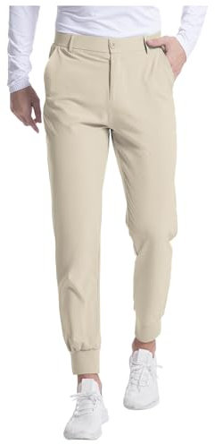 Generico Pantaloni Blu Uomo Slim da Lavoro Elasticizzati Super Stretch Taglie Forti Vita Alta Eleganti Curvy Ciclismo 3/4