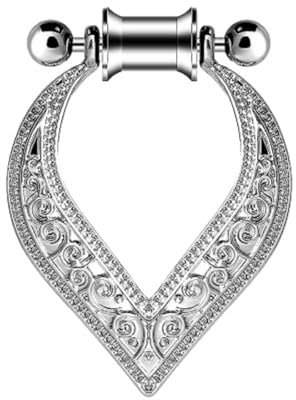 Taffstyle Flesh Tunnel Ohr Ear Plug Ohrpiercing Piercing mit Ornament Creole Anhänger 10mm