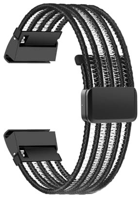 Sports Uhrenarmband Kompatibel mit Garmin Descent G1/Descent G1 Solar Armband, Elastisch Nylon Verstellbares Magnetisch Armbänder Atmungsaktiv Ausgehöhlt Ersatzband für Garmin Descent G1/G1 Solar (2)