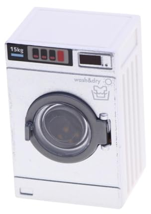 HGZLQKD Dolls House Washing Machine Playhouse Toy 1/12 Accessories Miniature Laundry Room Model Scene Props Simulation Washer