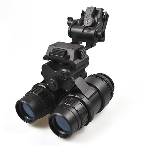 Airsoft Tactical PVS15 Nachtsichtbrille, Attrappe, Fernglas mit Helmhalterung, keine Funktion, NVG-Modell für taktische Dekoration und Requisiten (schwarz)