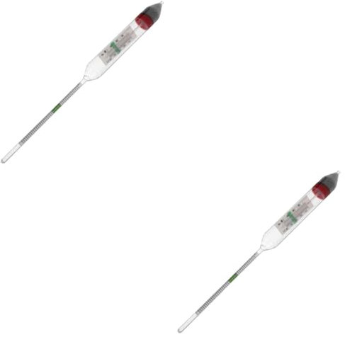 OUNONA 2 Stück Meerwasserdichtemesser Hydrometer Salzwasser Gravimeter Aquarium Salinometer Aquarium Aräometer Meerwasserqualitätstester Wassermesstester Meerwasser Testwerkzeug Glas