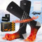 Beheizbare Socken Beheizte Socken Herren Damen - 5000mAh Akku Wiederaufladbare Beheizte Socken 3 Einstellbarer Temperatur Elektrisch Heizsocken für Outdoor Reiten Wandern Motorrad Skifahren