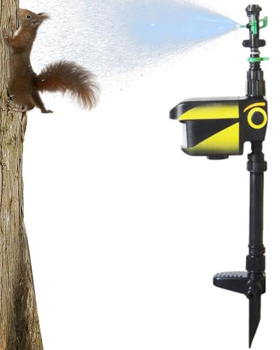 Repelente solar de animales | Aspersor solar ABS | Aspersor de animales activado por movimiento | Aspersor con sensor de movimiento | Aspersor de agua activado por movimiento para jardín | Detector de