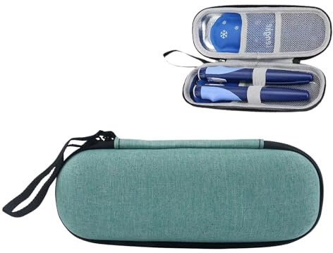 AYNKH Pochette Isotherme Verte - 21cm x 7cm x 5cm, Petit Sac Isotherme, Idéale pour Diabète, Médicaments et Fournitures Médicales, Parfaite pour Le Voyage