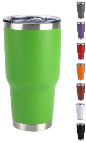 Home Universal ® Termo de Café Acero Inoxidable, Vaso Térmico con Aislamiento, 12h Caliente / 24h Frío, para agua, té caliente y frio (Verde, 900 ML)