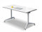 Faltbarer mobiler Konferenztisch mit Rollen, rechteckig, modularer Besprechungstisch für Büro, weiß, 160 x 61 x 73,7 cm