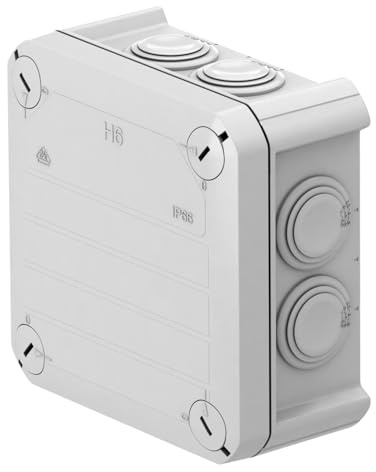 SD ProfiLine Abzweigkasten H6, 114x114x57mm, lichtgrau, Einsteckdichtung