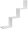 Homme Concept – White Step Shelf, Wall Mount Floating Shelves, Wall Shelves, W Zig Zag Display Storage Organiser Shelving Unit, Bookcase Bookshelf for Living Room Bedroom Bathroom Home Office