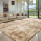 Treeboy Hochflor Teppich Grau 60x120 Waschbar Anti-Rutsch Extra Große Teppich Schlafzimmer Wohnzimmer Kinderzimmer