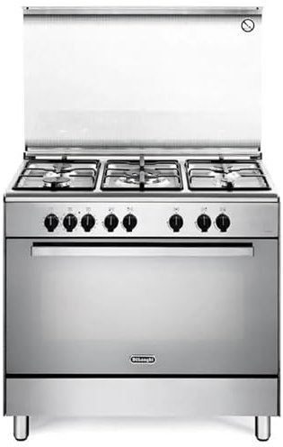 DEMX96SG - Cucina a gas con forno elettrico, n°5 fuochi, 90x60 cm, colore Inox, Classe energetica A