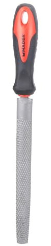 Escofina - media caña de 200 mm, ideal para acabados en madera, fabricada en acero al carbono, ergonomía en el mango para mayor comodidad.*