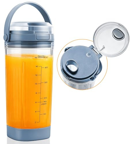 Gdrtwwh Blender Cup 18oz with Drinking and Sealing Lid Compatible with Ninja BC100 and BC151 Series, Ninja Blender Replacement Parts (Blue)