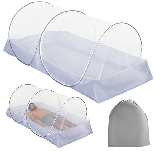 Moskitonetz Pop Up 100x200x73cm, Moskitonetz Bett klappbar, Mosquito Net imprägniert für Outdoor Indoor - Leicht zu Verstauen und zu Tragen,Insekten Schutz Zelt für Balkon und Camping