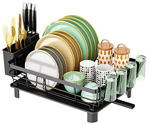 XJBTBA Égouttoir à Vaisselle, égouttoir, Porte-ustensiles, Organisateur, égouttoir, Organisateur de Vaisselle, comptoir de Cuisine, étagère de Rangement, évier, égouttoir pour comptoir de Cuisine
