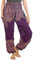 Lofbaz Haremshose Damen Boho Yogahose Pumphose Hippie Hose Kleidung Festival Outfit Sommerhose Leicht Sommer Hosen - Floral Violett S
