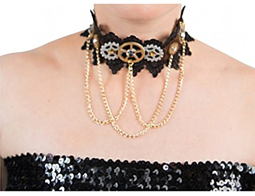 Steampunk Collier Halsband Zahnräder Kette Zeitreise Victorian 19. Jh. Fasching