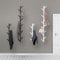 WEII Garderobe Massivholz Wand Hängende Dekoration Wohnzimmer Schlafzimmer Aufhänger Handtuch Rack, Weiß, 123 * 22 * 7cm
