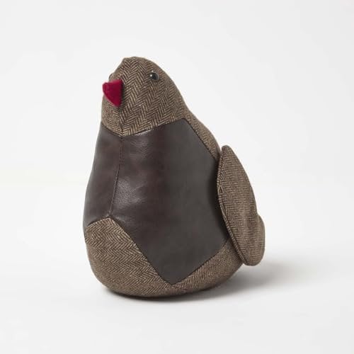 HOMESCAPES Türstopper Vogel aus Filz und künstlichem Leder, Türgewicht mit Sand, 1,49 kg