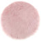 SM SunniMix Rundes Kunstpelz Sitzkissen, Zotteliges Schaffell, Teppich, Foto Requisiten, Rosa 33 cm