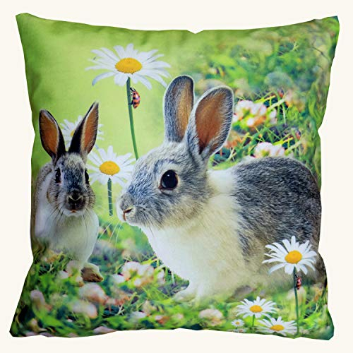 Raebel Kissenbezug Weiche Hülle Kissen Bezug Bezüge Sofakissen Osterkissen Ostern 40 x 40 cm Polyester