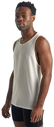 icebreaker Herren Anatomica Tank Top - Sporttop - Merinowolle Unterwäsche - Snow, L