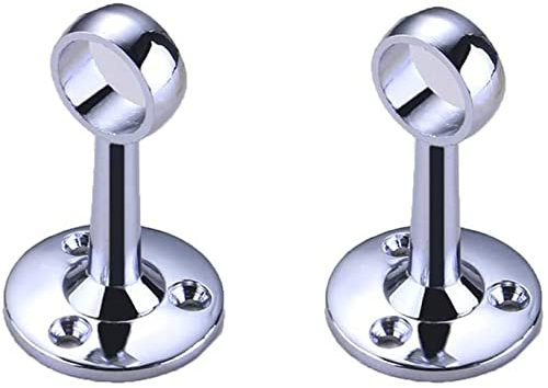 2x Gardinenstangen Garderobe Handtuch Stange Halterung Stangenhalterung Chrom