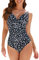 WIN.MAX Maillots de Bain Une pièce pour Femmes Maillots de Bain pour Le contrôle du Ventre Push up Maillots de Bain Monokini froncés, pour Cupule D à G