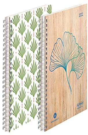 Herlitz 50035861 Spiralkalender A5 GREENline 2022, 2 Motive sortiert (keine Auswahl möglich!), 1 Stück