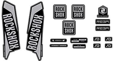Adesivi compatibili con forcella bici Rock Shox 2016 Sid Reba 29''