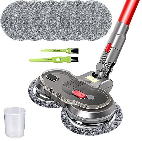 Italdos Spazzola Lavapavimento Turbo Motorizzata compatibile per Dyson V7 V8 V10 V11 V15 Aspira Lava Lucidatura Pavimento Marmo Legno compreso Panno in Microfibra