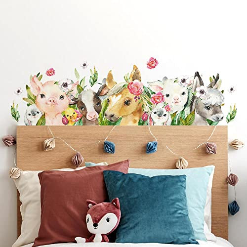 kina - Wandaufkleber Kinder Schlafzimmer Wanddekoration R00682 - Öko-Stoff, Umweltfreundlich, Repositionierbar, Streicheleffekt, Kindergarten - Grafik Wald und Messen 100x30 cm