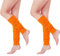 CHENGZI 2 Paar gestrickte Beinstulpen für Damen, Winter, warme lange Stiefelsocken für Partyzubehör, Orange, One size