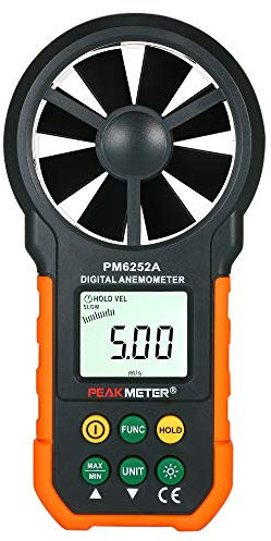 Anemometer, Handheld Anemometer Portable Wind Speed Meter CFM Meter Wind Gauges Air Flow Thermometer with LCD Backlight for Weather Data Collection Outdoors Sailing Surfing Fishing