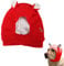 LONGHAO Hund WintermüTze,HundemüTze Winter,Haustier Pompon StrickmüTzebaumwollstrickmüTze FüR Haustiere, Freie GrößE, SüßE StrickmüTze Mit Ohren FüR Kleine Hunde, GroßE Hunde Und Katzen ((Rot))