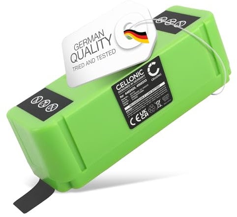 CELLONIC, Battery for Vacuum cleaner compatible with iRobot Roomba 980, 960, 965, 896, 801, 4462425 (14.4V, 5200mAh)