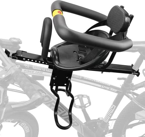 OUSEXI Kids Bike Seat, Front Mount Baby Bike Seat, Kids Front Bike Seat Safety Carrier,Universal Toddler Bike Seat for Adult Bike Attachment,Mountain Bike,Electric Bikes,Bicycles