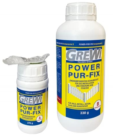 Grewi Power-Pur-Fix: Mörtelersatz, die einfache und schnelle Lösung zur Pfosteninstallation und Fixierung
