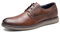 KNBR Zapatos formales para hombre con cordones para trabajo, negocios, viajes, vestido Oxford casual, Marrón liso, 42 2/3 EU