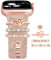 (Strap Included) Charms Ring Loops Compatible with Apple Watch Straps 41mm 40mm 38mm 42mm Jewelry Accessories Silicone Engraved Dandelion Strap for iWatch Series 10/9/8/7/6/5/4/3/2/SE, Milk Tea/Love