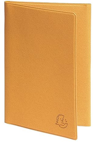 Exacompta - 5105218E - Etui Denim pour carte grise - 3 rabats plastifiés - 8,5 x 13,2 cm - Coloris moutarde