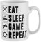 Purple Print House Gaming Mug For Boys Eat Sleep Game Repeat Gamers Cup Funny Gift