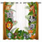 YUANZU Kinder Vorhänge Dschungel Wald Tiere Zoo Ösen Gardinen mit Blickdichte Thermo Vorhang Kälteschutz Blackout Curtain Kinderzimmer Schlafzimmer Verdunkelung Fenster, 2 Stück, H 245 x B 200 cm