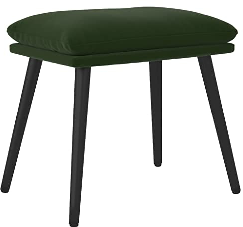 vidaXL Fußhocker Hocker Fußbank Fußstütze Fußschemel Ottomane Sitzhocker Fußablage Polsterhocker Wohnzimmer Dunkelgrün 45x29,5x35cm Samt