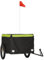 vidaXL Rimorchio da Bici Nero e Verde 45 kg in Ferro