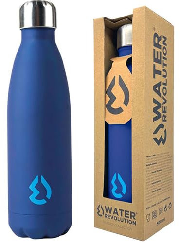 water revolution Botella Azul 500ml, Juventud Unisex, Multicolor (Multicolor), Talla Única