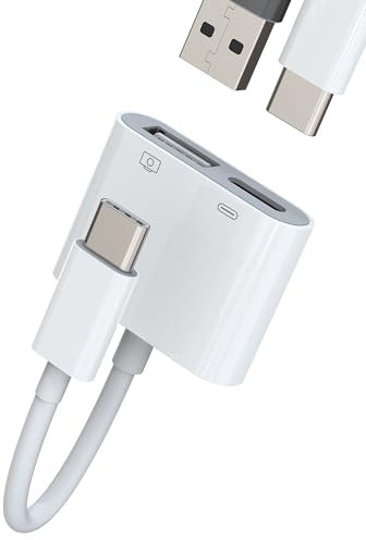 Adaptador USB-C a USB para Apple iPhone15 Pro Max Plus para iPad Air Mini Macbook compatible con Samsung Galaxy (2 en 1) tipo Dongle OTG, cable de carga, accesorios Thunderbolt convertidor de carga y