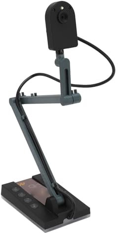15MP USB Document Camera, HDMI Online Class Foldable Camera with LED Light, Autofocus Button, for Distance Learning and Web Conferencing